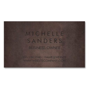 Carte De Visite Magnétique Texture Brown lisse Arrière - plan simple