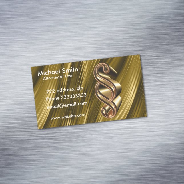 Carte De Visite Magnétique Texture d'or (In Situ)