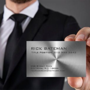 Carte De Visite Magnétique Texture Métallique Radial Moderne