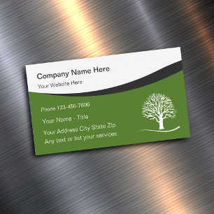 Carte De Visite Magnétique Thème d'aménagement paysager professionnel
