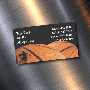Carte De Visite Magnétique Thème de sport de basketball