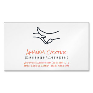 Carte De Visite Magnétique Thérapeute de massage   Physique Thérapeutique Ent