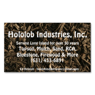 Carte De Visite Magnétique Topsol, Mulch, Sable, Articles de roche décorative