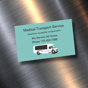 Carte De Visite Magnétique Transport Médicale pour Handicap