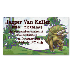 Carte De Visite Magnétique Triceratops Cadeaux & Accessoires