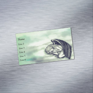 Carte De Visite Magnétique Un Ange endormi sur les nuages des cieux