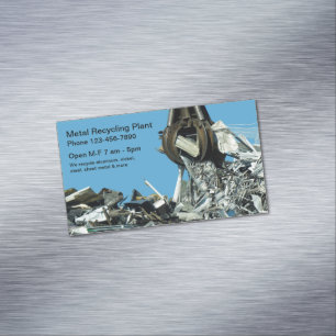 Carte De Visite Magnétique Usine de recyclage des métaux