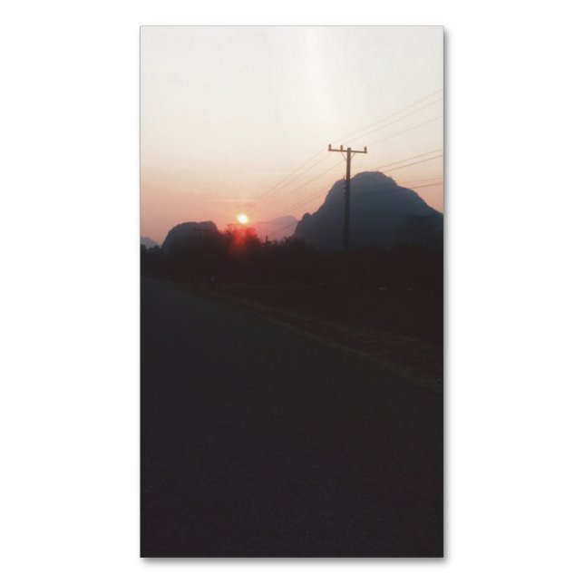 Carte De Visite Magnétique Vang Vieng (devant Vertical)