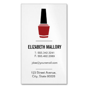 Carte De Visite Magnétique Vernis à ongles Minimaliste