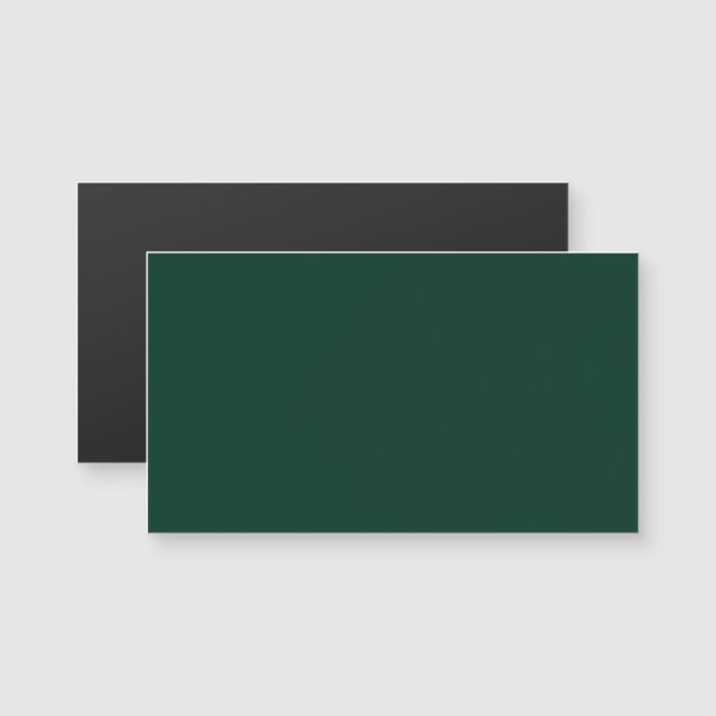Carte de visite magnétique vert foncé (Devant / Derrière)