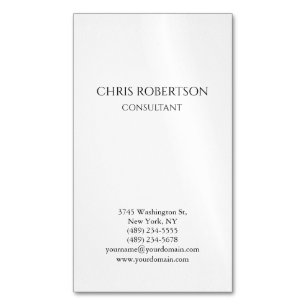 Carte De Visite Magnétique Vertical Plain Original Modern Minimaliste Simple