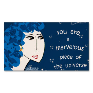 CARTE DE VISITE MAGNÉTIQUE VOUS ÊTES UNE PIÈCE DE L'UNIVERS - PKG 25