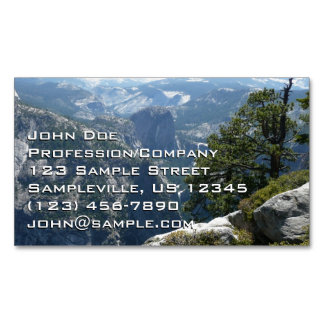 Carte De Visite Magnétique Vue de Yosemite Mountain dans le parc national de