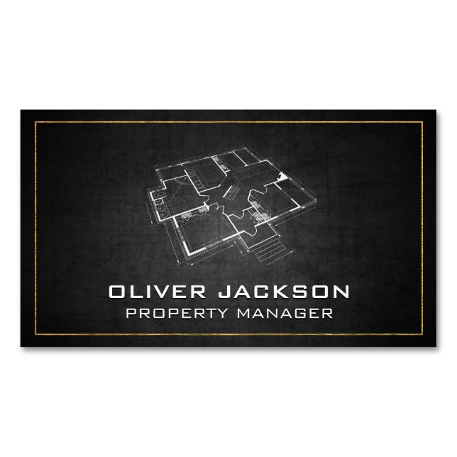 Carte De Visite Magnétique Vue principale du plan (devant)