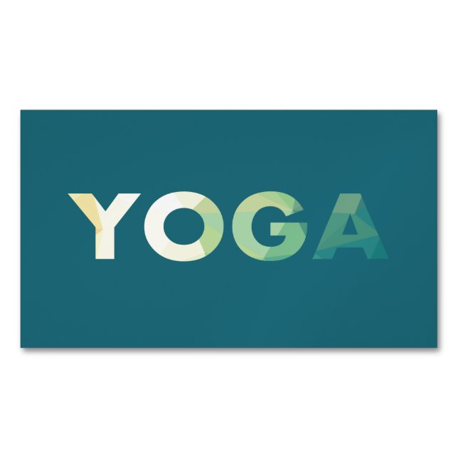 Carte De Visite Magnétique Yoga Texte coloré (devant)