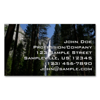 Carte De Visite Magnétique Yosemite Falls et Woods Paysage Photographie