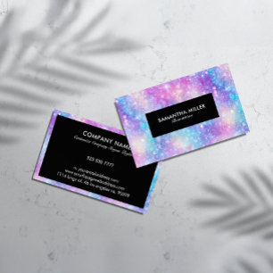 Carte De Visite Magnifique Fond Iridescent Coloré Brillants