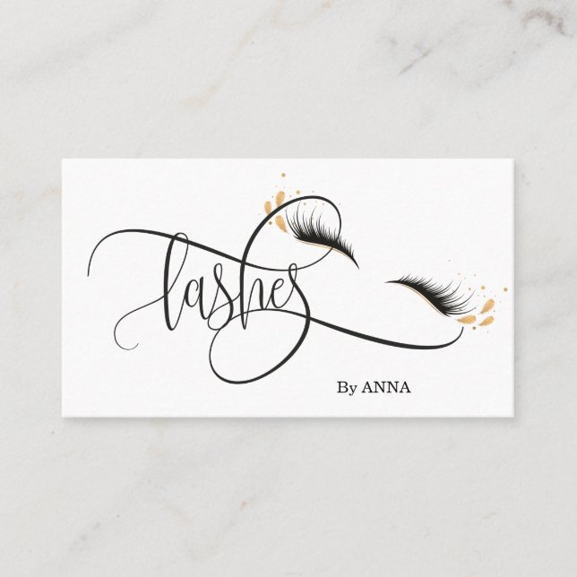 Carte De Visite Magnifique longue Lash Extension Maquillage (Devant)