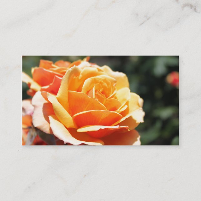 Carte De Visite Magnifique rose fleur jaune doré professionnelle (Devant)