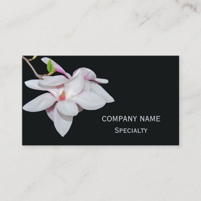 Carte De Visite Magnolia blanc (Devant)