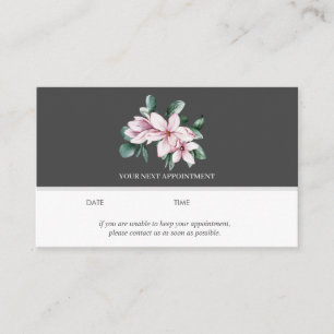 Carte De Visite Magnolia et Eucalyptus gris foncé Nomination