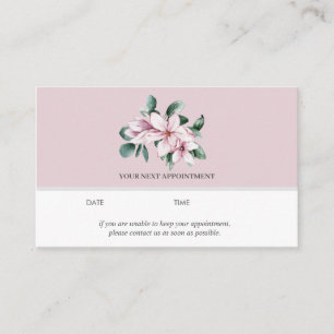 Carte De Visite Magnolia et Eucalyptus Rose Nomination
