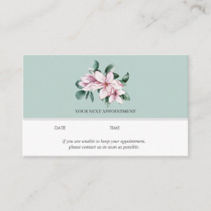 Carte De Visite Magnolia et Eucalyptus Vert sage Nomination