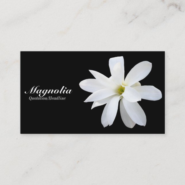 Carte De Visite Magnolia - Noir (Devant)