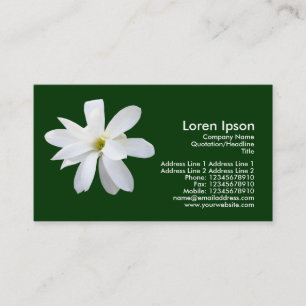 Carte De Visite Magnolia - Vert foncé