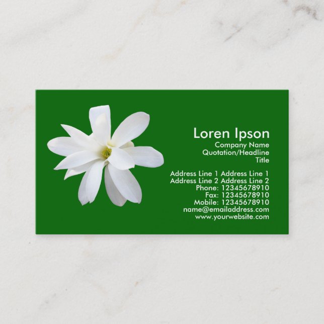 Carte De Visite Magnolia - Vert herbe (Devant)