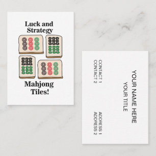 Carte De Visite Mahjong Tiles Luck Strategy Jeu