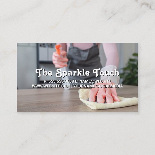 Carte De Visite Maid Cleaning Office (Devant)