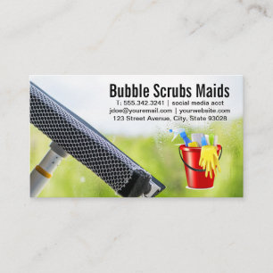 Carte De Visite Maids   Fenêtre Nettoyage des bordures