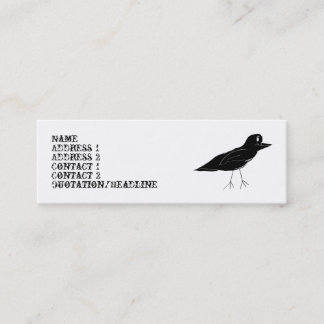 Carte de visite maigre de merle (blanc)