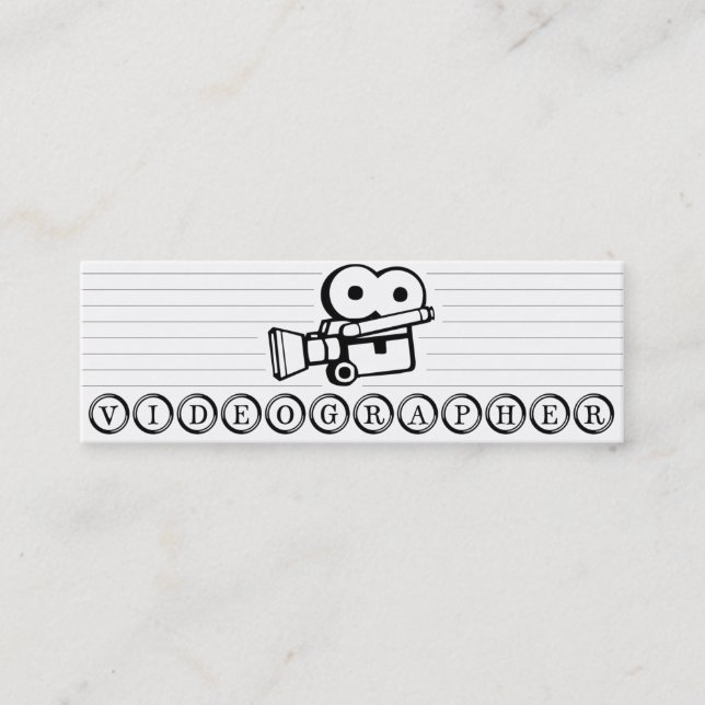 Carte de visite maigre de Videographer (Devant)