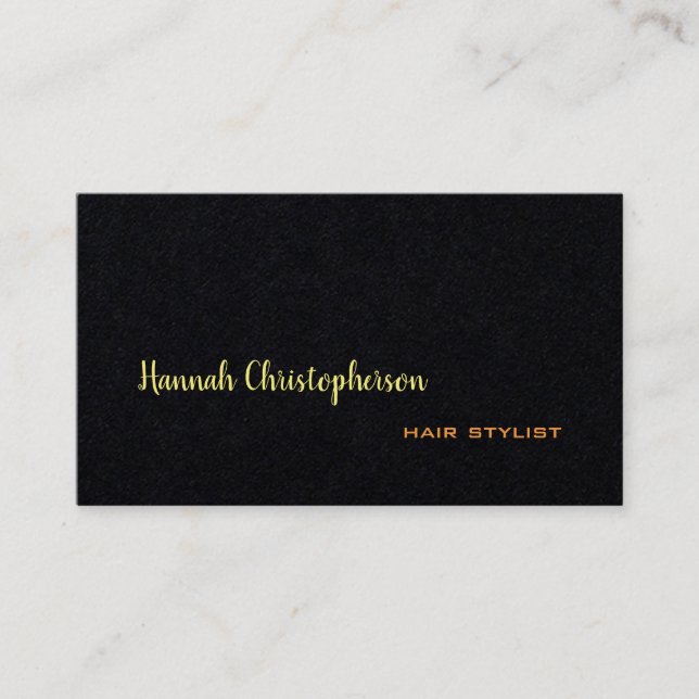 Carte De Visite Main Classique Manuscrite Coiffeur Simple (Devant)