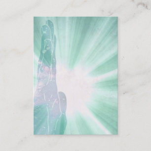 Carte De Visite Main curative Lightworker de rayons de turquoise