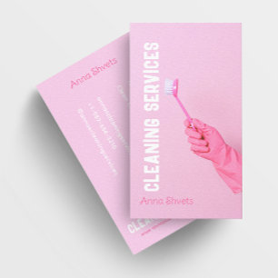 Carte De Visite Main de gant avec services de nettoyage de pinceau