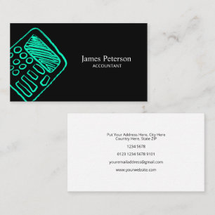 Carte De Visite Main du calculateur tirée   Noir