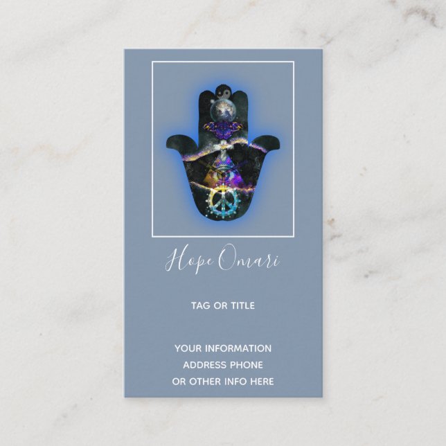 Carte De Visite Main Fatima Spirituelle, Mystique (Devant)