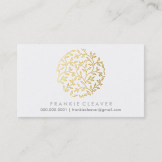 Carte De Visite MAIN MODERNE DESSINÉE Feuille FLORALE motif tache