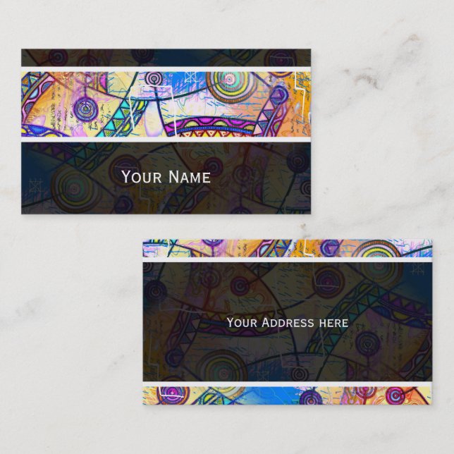 Carte De Visite Main tirée par EDDArt - Échelle de rêve 1 (Devant / Derrière)