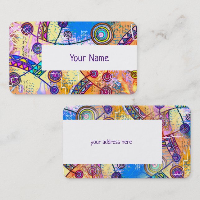 Carte De Visite Main tirée par EDDArt - Échelle de rêve 1 (Devant / Derrière)