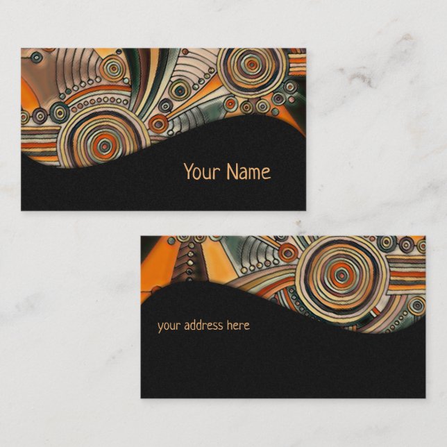 Carte De Visite Main Tirée Par EDDArt - Thoughts 1 (Devant / Derrière)