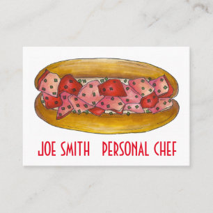 Carte De Visite Maine Lobster Roll Fruits de mer Sandwich Chef Cui