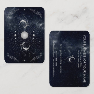 Carte De Visite Mains avec Lunes Cosmos Astrologie Tarot