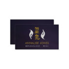 Mains de Reiki et symboles curatifs d'or