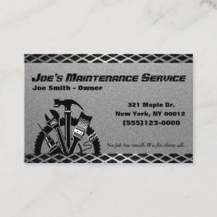 Carte De Visite Maintenance Réparation Handyman Service