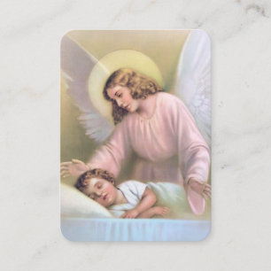 Carte De Visite Maintenant, Je Me Pose En Dormir Angel Avec Enfant