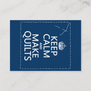 Carte De Visite Maintenez calme et faites les édredons (toutes le